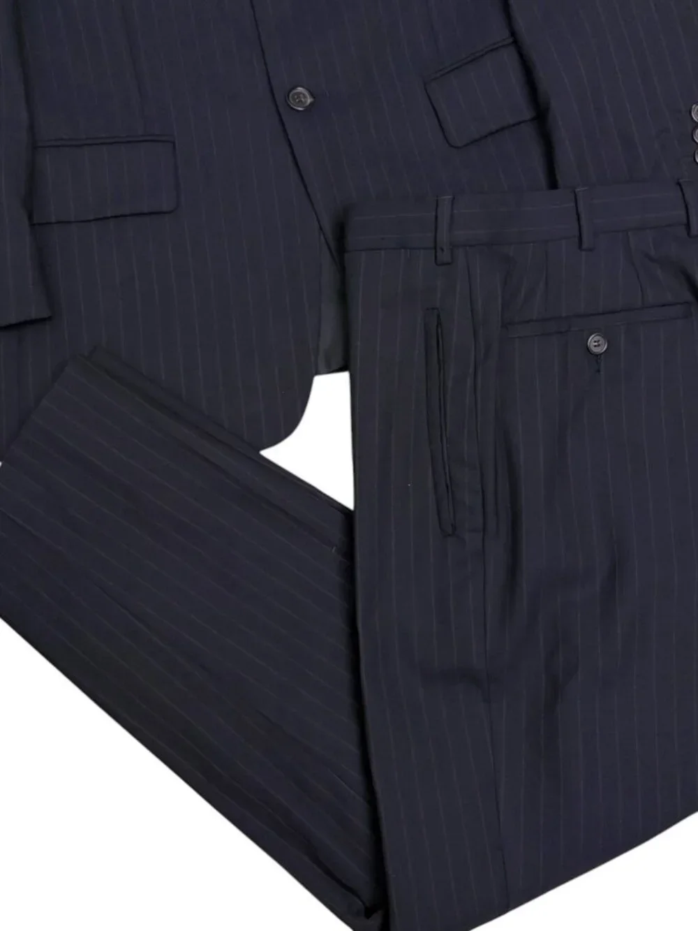 $6,000 PRADA Milano Wool Suit Luxury Business Blue Formal Blazer Dress Pants 38R
